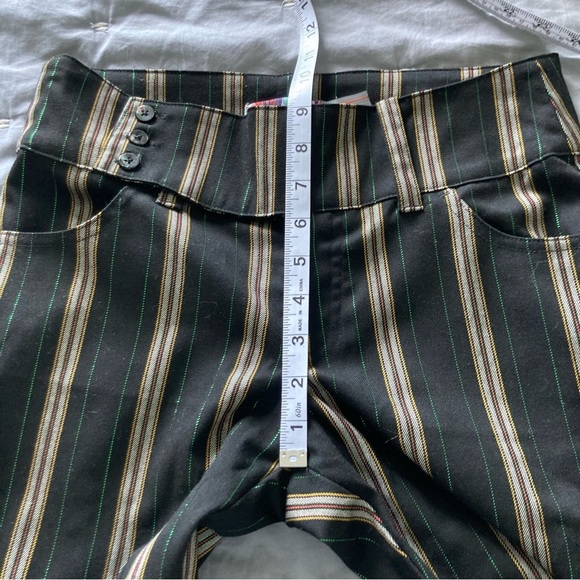 NWT Urban Outfitters Women's Black Metallic Striped Pant Size 4 - Picture 6 of 9